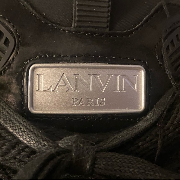 *SOLD* LANVIN “TRIPLE BLACK” Curb Sneaker - Picture 6 of 10